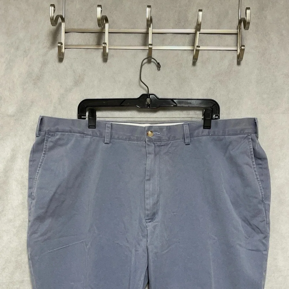 VTG Polo Ralph Lauren Pants Men's 44B X 32 Blue Classic Chino Trousers Academia